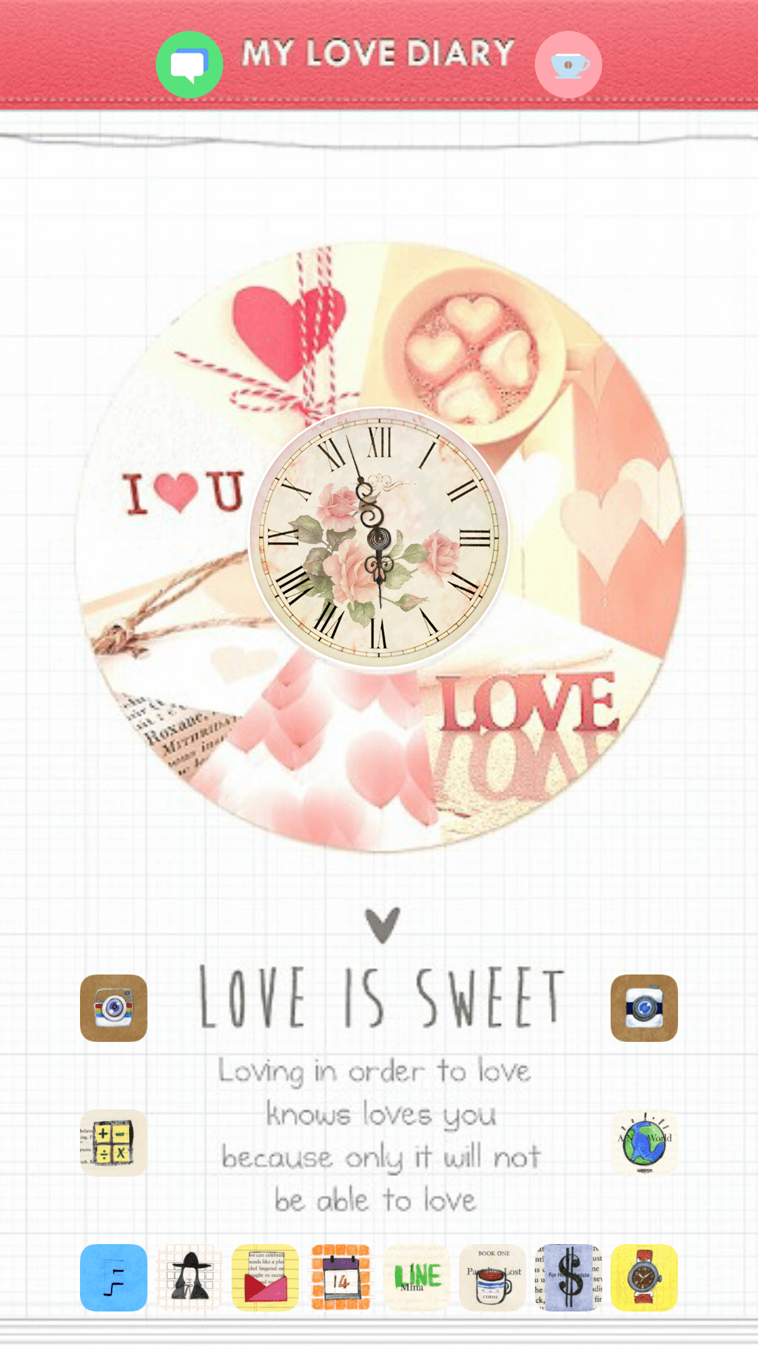 Love Diary
if You Like Lovely Style, Then Try To Decorate - Wall Clock - HD Wallpaper 