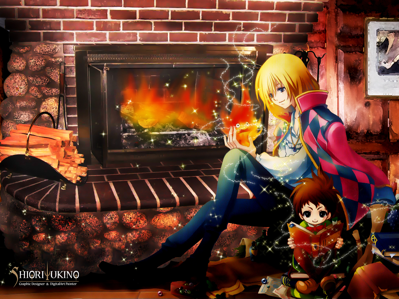 Clock Kaitou M // Cain, Howl S Moving Castle, Calcifer, - Howl's Moving Castle - HD Wallpaper 