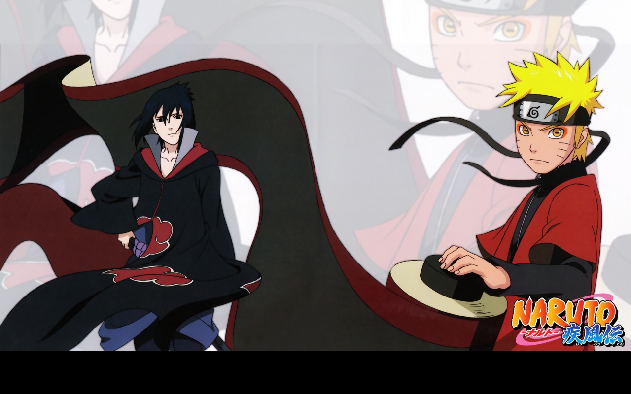 Battle Naruto Vs Sasuke Wallpaper Desktop Wallpaper - Akatsuki Sasuke Vs Sage Naruto - HD Wallpaper 