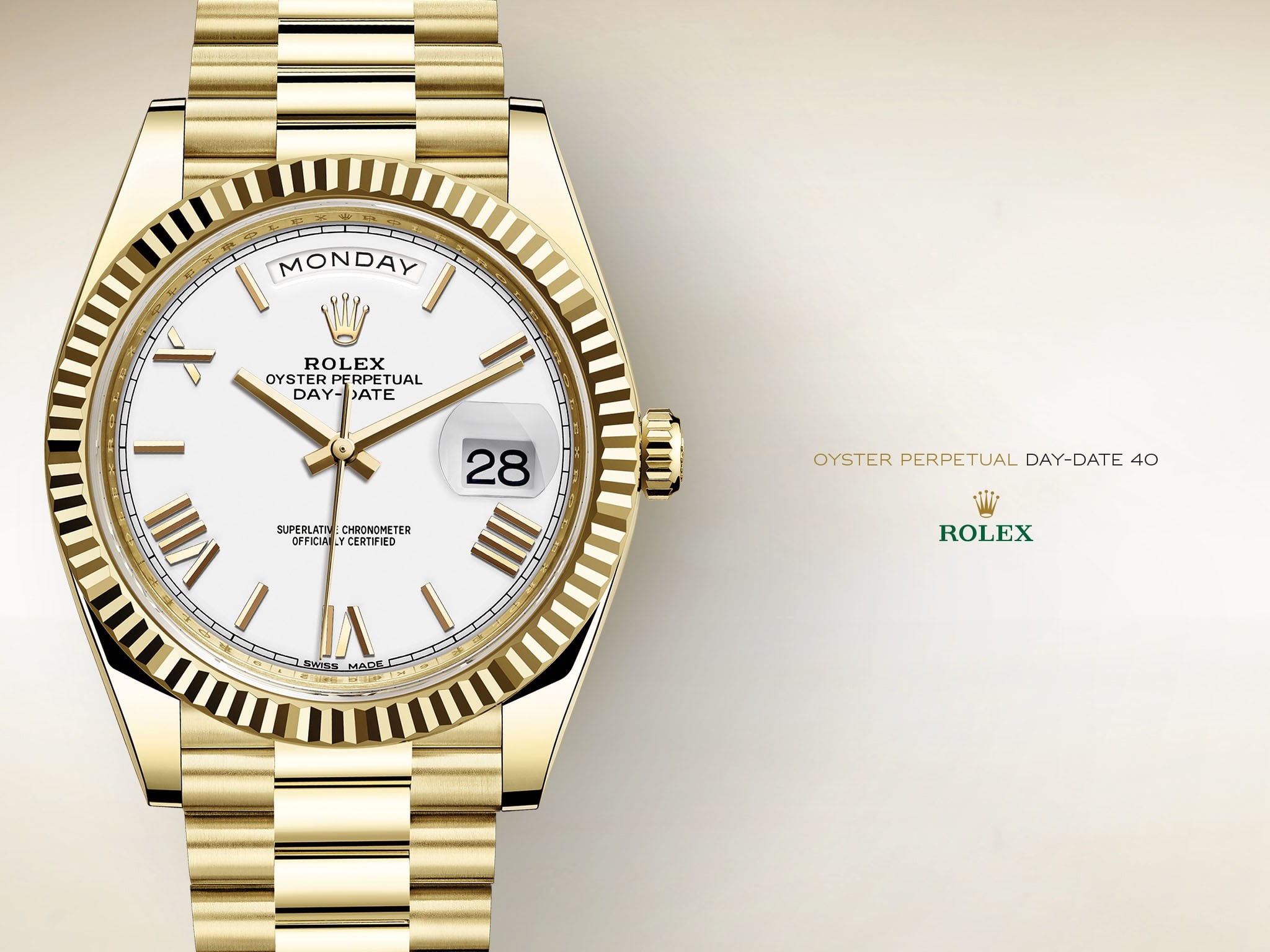 Rolex Wallpapers 
 Data Src Best Watches Wallpapers - Rolex Day Date Gold White Dial - HD Wallpaper 