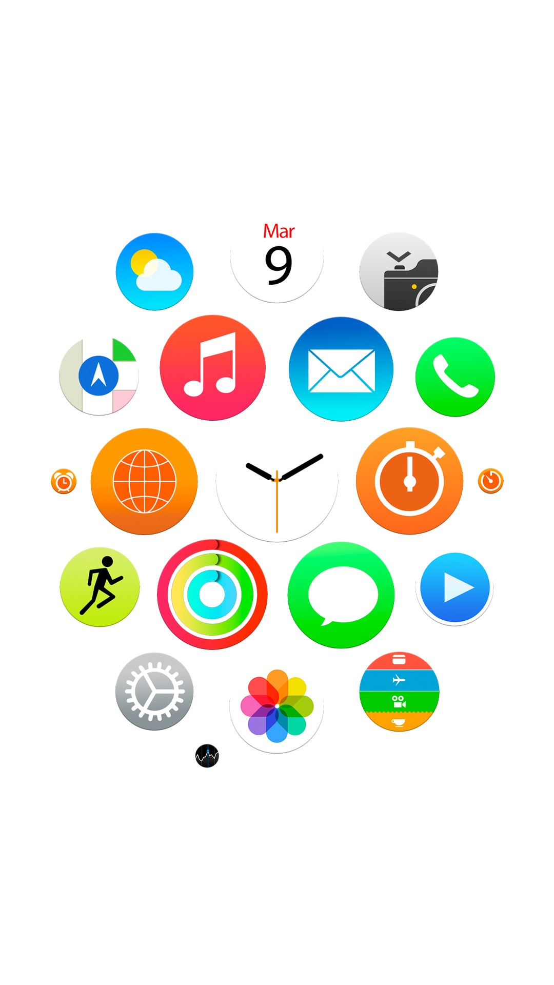 Apple Watch White Front - HD Wallpaper 
