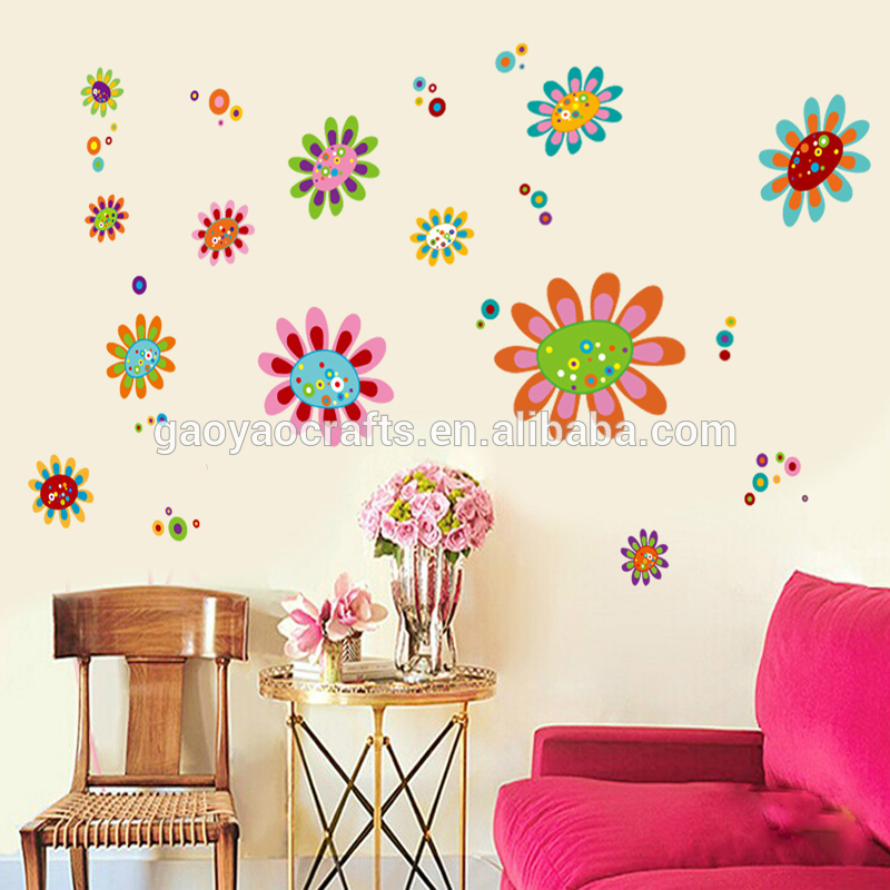 Bunga Romantis Dinding Sudut Decal Stiker Mural Wallpaper - Tv Wall Decor Diy - HD Wallpaper 
