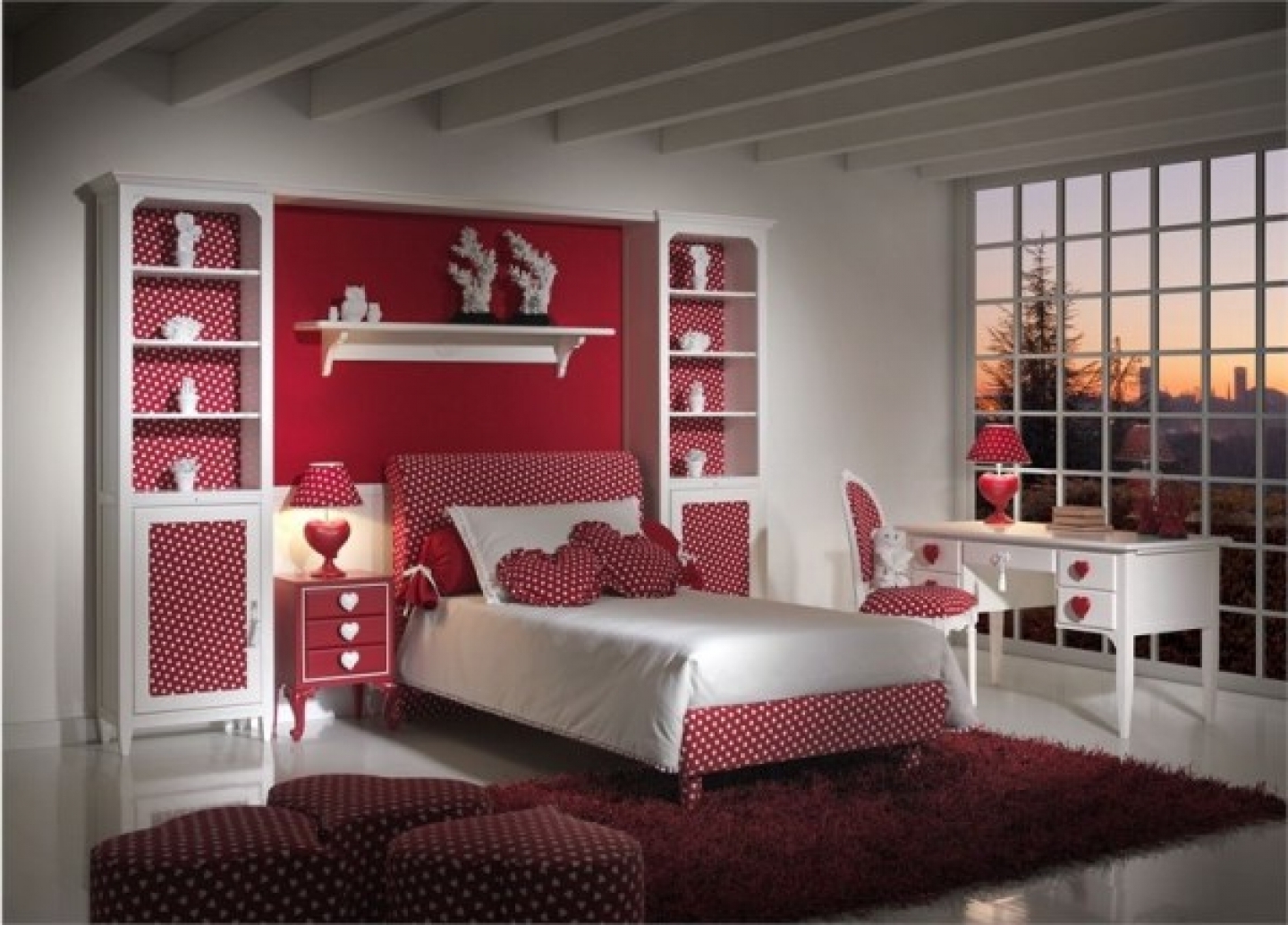 Bilik Tidur Anak Perempuan Simple - Pink Romantic Bedroom Designs - HD Wallpaper 