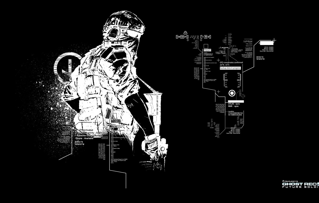 Photo Wallpaper Soldiers, Machine, Ubisoft, Ghost Recon - Ghost Recon Future Soldier Logo - HD Wallpaper 