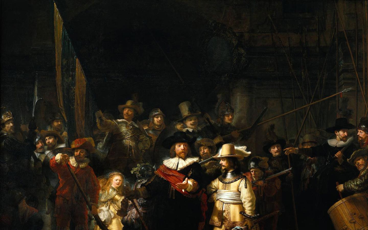 The Night Watch Wallpaper - Night Watch In Amsterdam - HD Wallpaper 