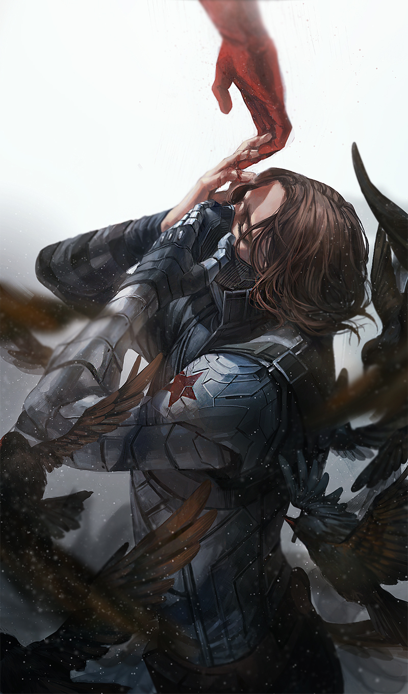 Bucky Winter Soldier Art - HD Wallpaper 