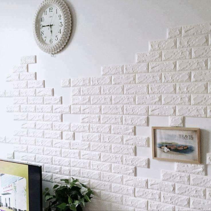 Decaura Self-adhesive - Wall Sticker Bricks Design - HD Wallpaper 