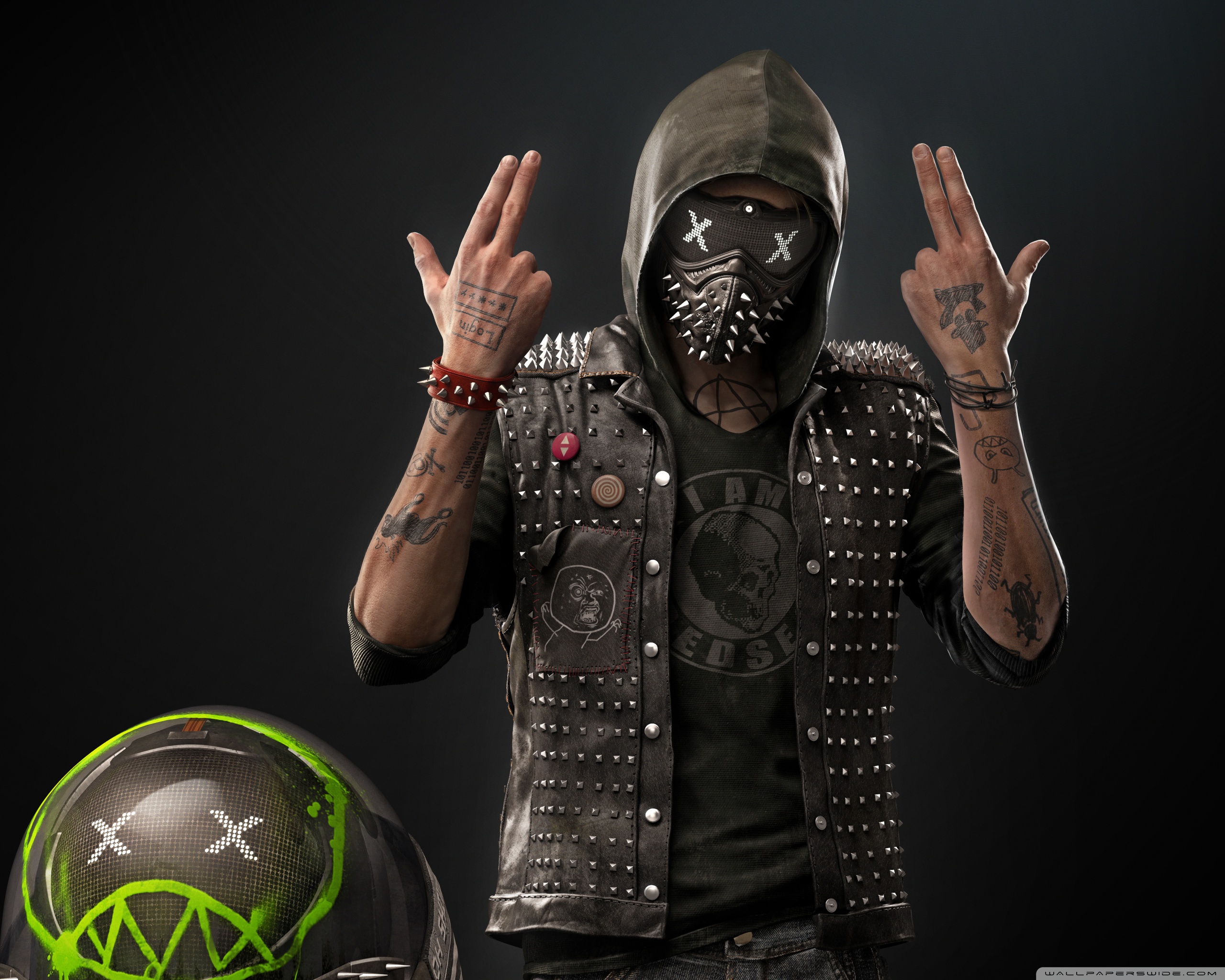 Wrench Mask From Watch Dogs 2 - HD Wallpaper 