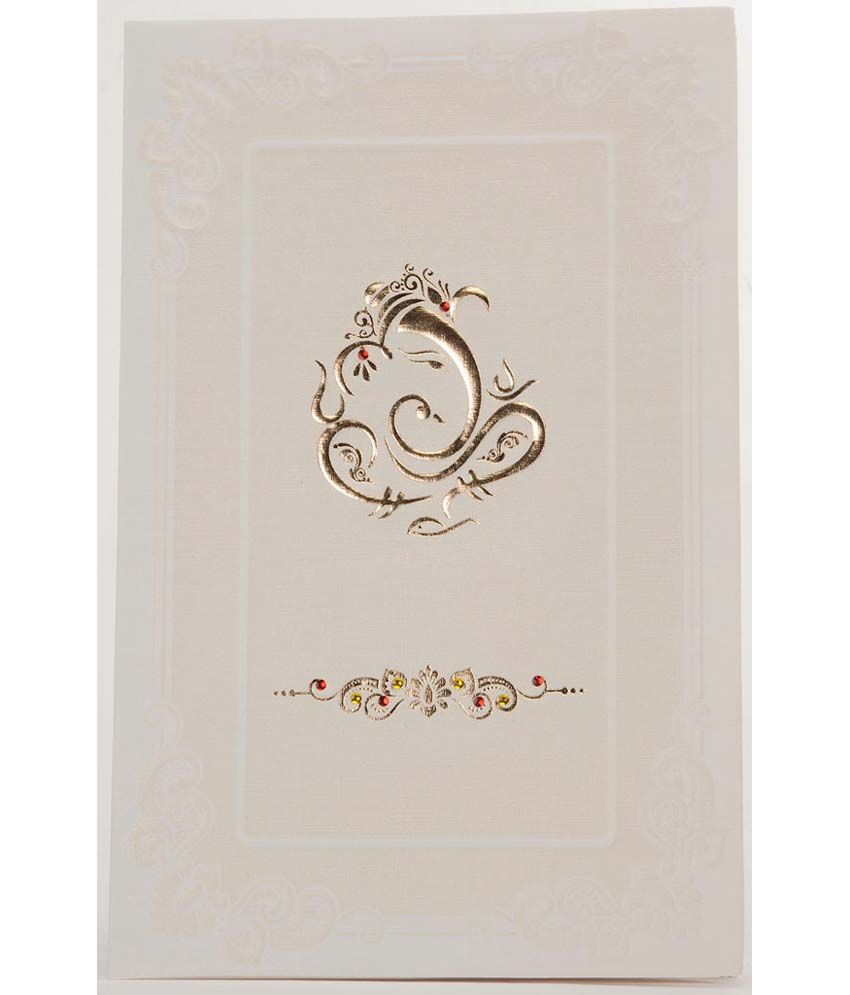 Ganpati Design Wedding Cards - HD Wallpaper 