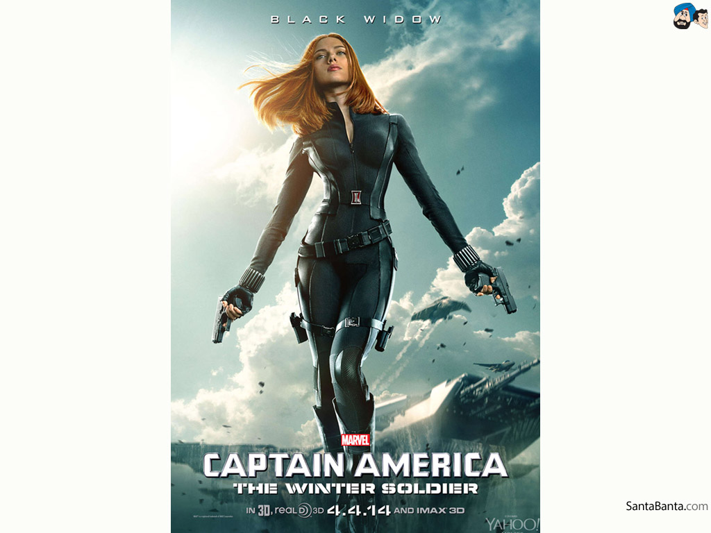 Captain America The Winter Soldier Wallpaper - Captain America 2 Black Widow Posterleri - HD Wallpaper 