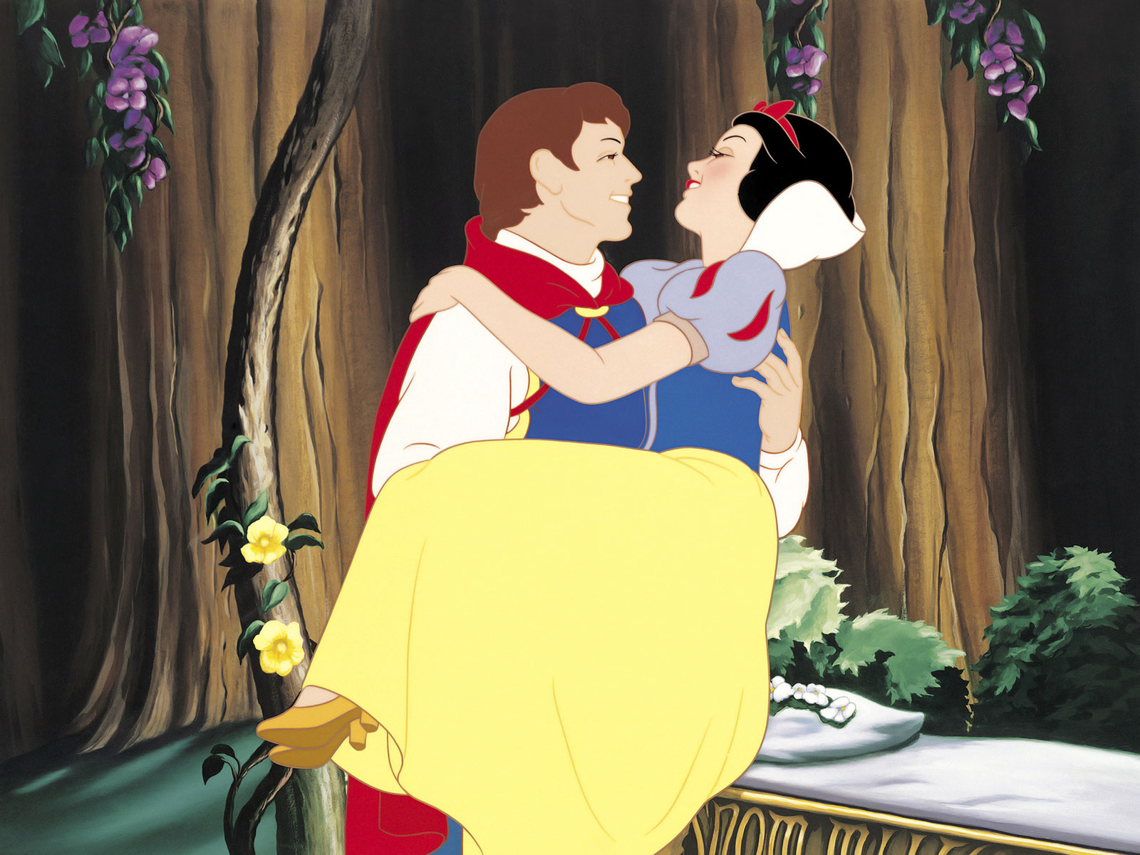 Snow White In Prince Arms - Original Snow White And Prince - HD Wallpaper 