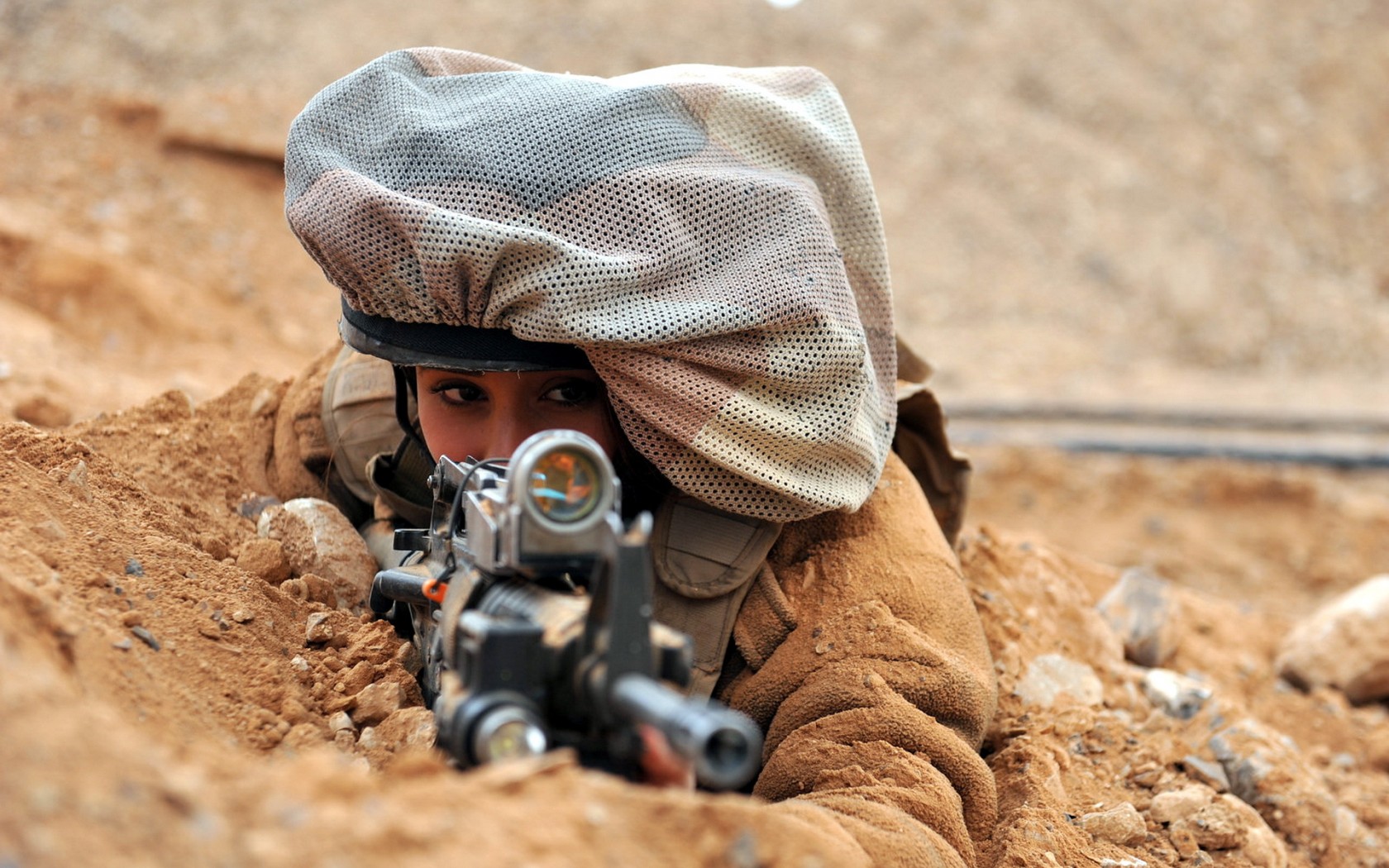 Israel Defence Force Soldiers Girl - Israeli Military Sniper - HD Wallpaper 