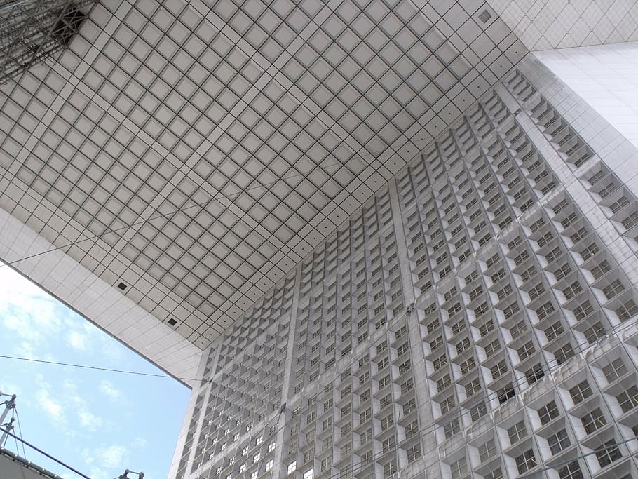 Bottom View Of White Paint Buildings, Architecture, - HD Wallpaper 