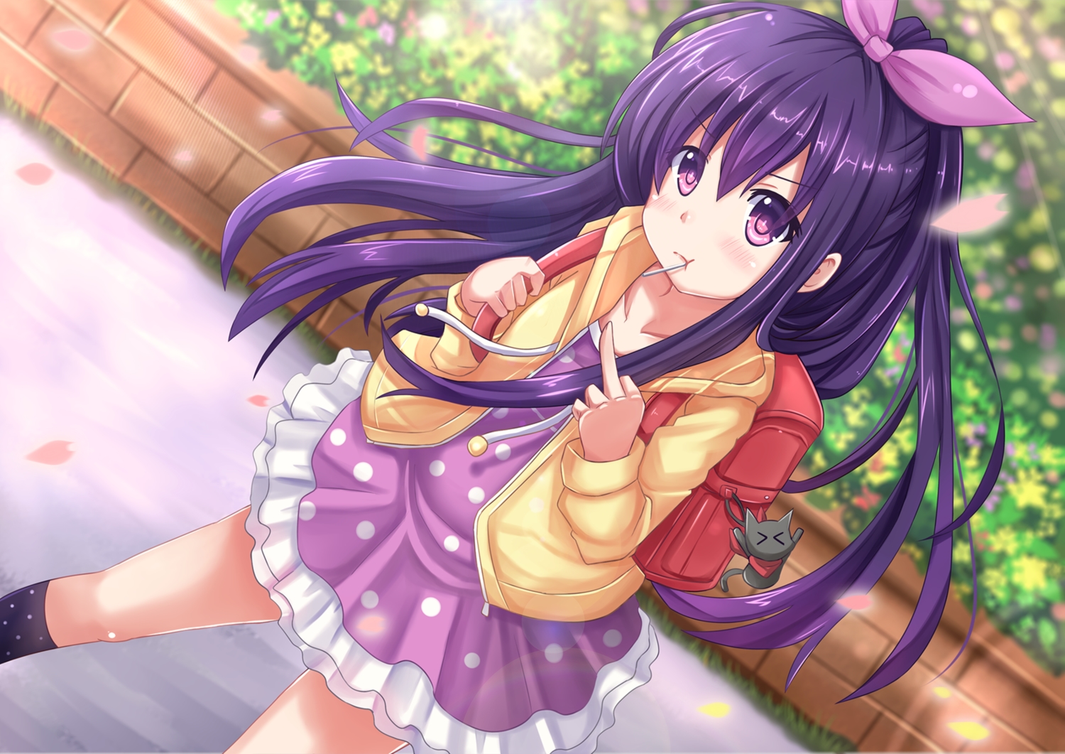 Candy Date A Live Kazenokaze Loli Lollipop Long Hair - Tohka Yatogami Loli - HD Wallpaper 