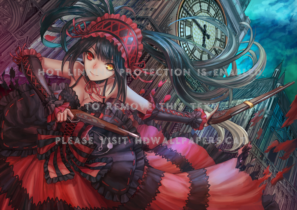 Tokisaki Kurumi Art Date Live Anime Girl - Kurumi Tokisaki - HD Wallpaper 