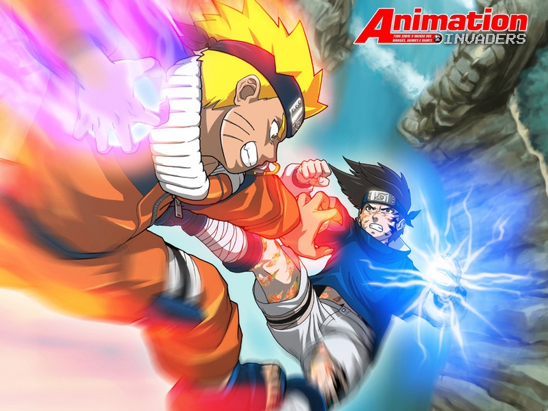 Naruto Vs Sasuke Rasengan Chidori Desktop Wallpaper - Naruto Vs Sasuke - HD Wallpaper 