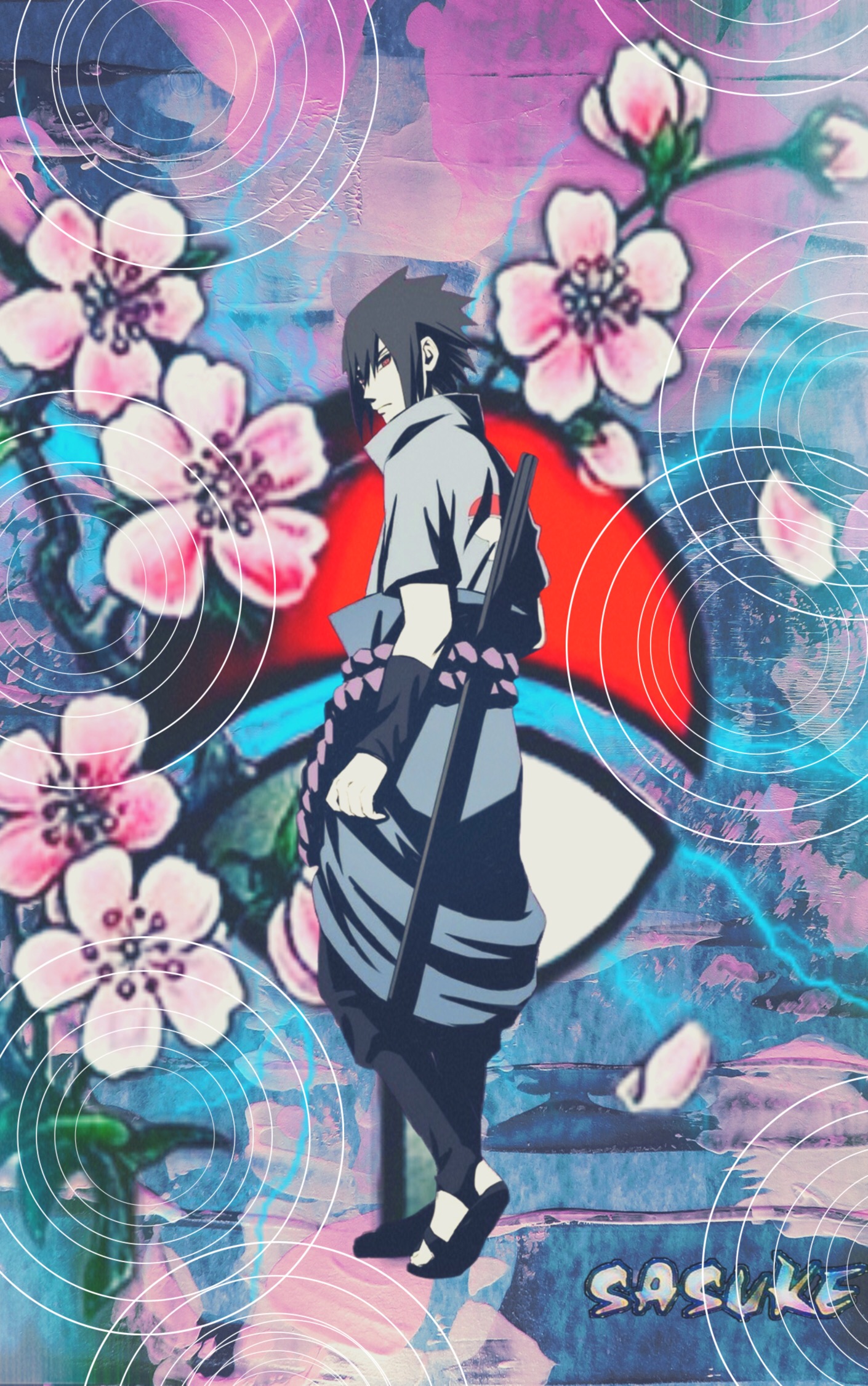 #sasuke #uchiha #sasukeuchiha #uchihasasuke #sharingan - Flor De Cerejeira Tattoo - HD Wallpaper 