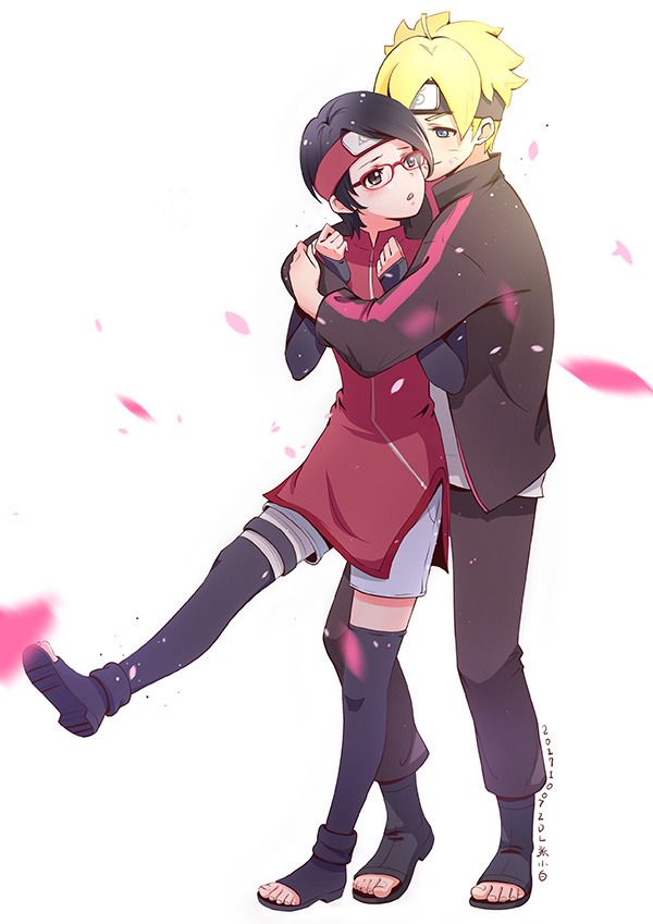 Boruto Dan Sarada Romantis - HD Wallpaper 