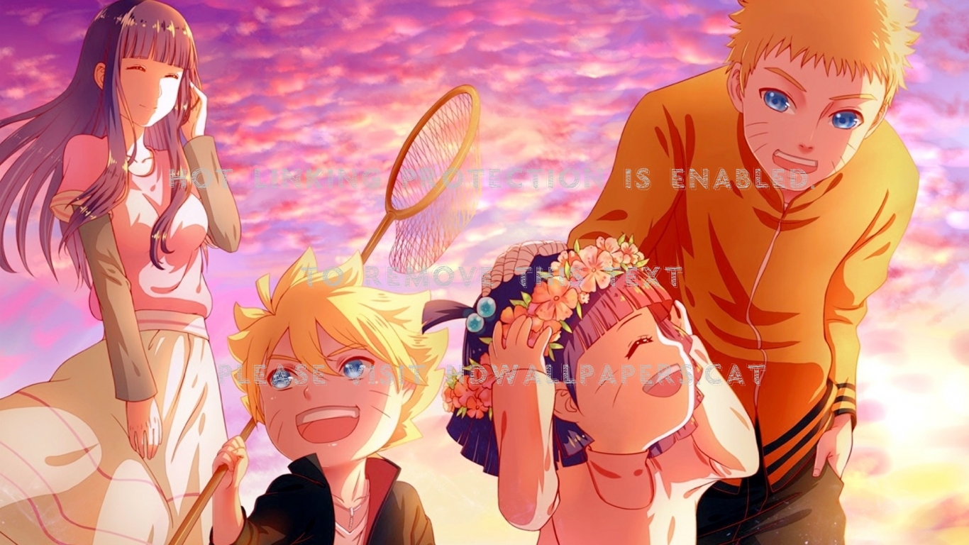 Naruto Family Boruto Hinata Himawari Anime - Naruto And Hinata Wallpaper Hd - HD Wallpaper 