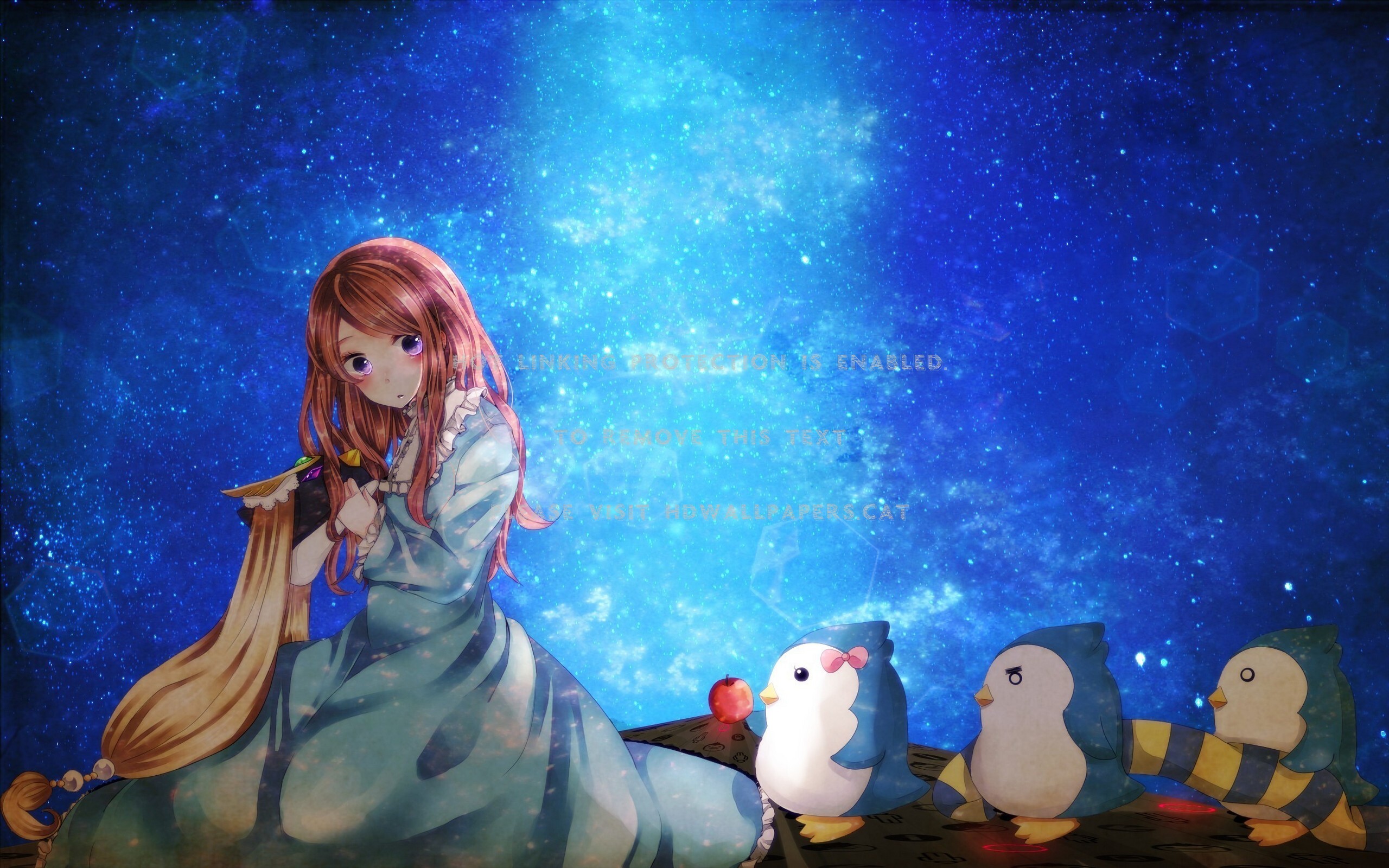 Himawari Mawaru Penguindrum Cute Apple Anime - Anime Và Chim Cánh Cụt - HD Wallpaper 