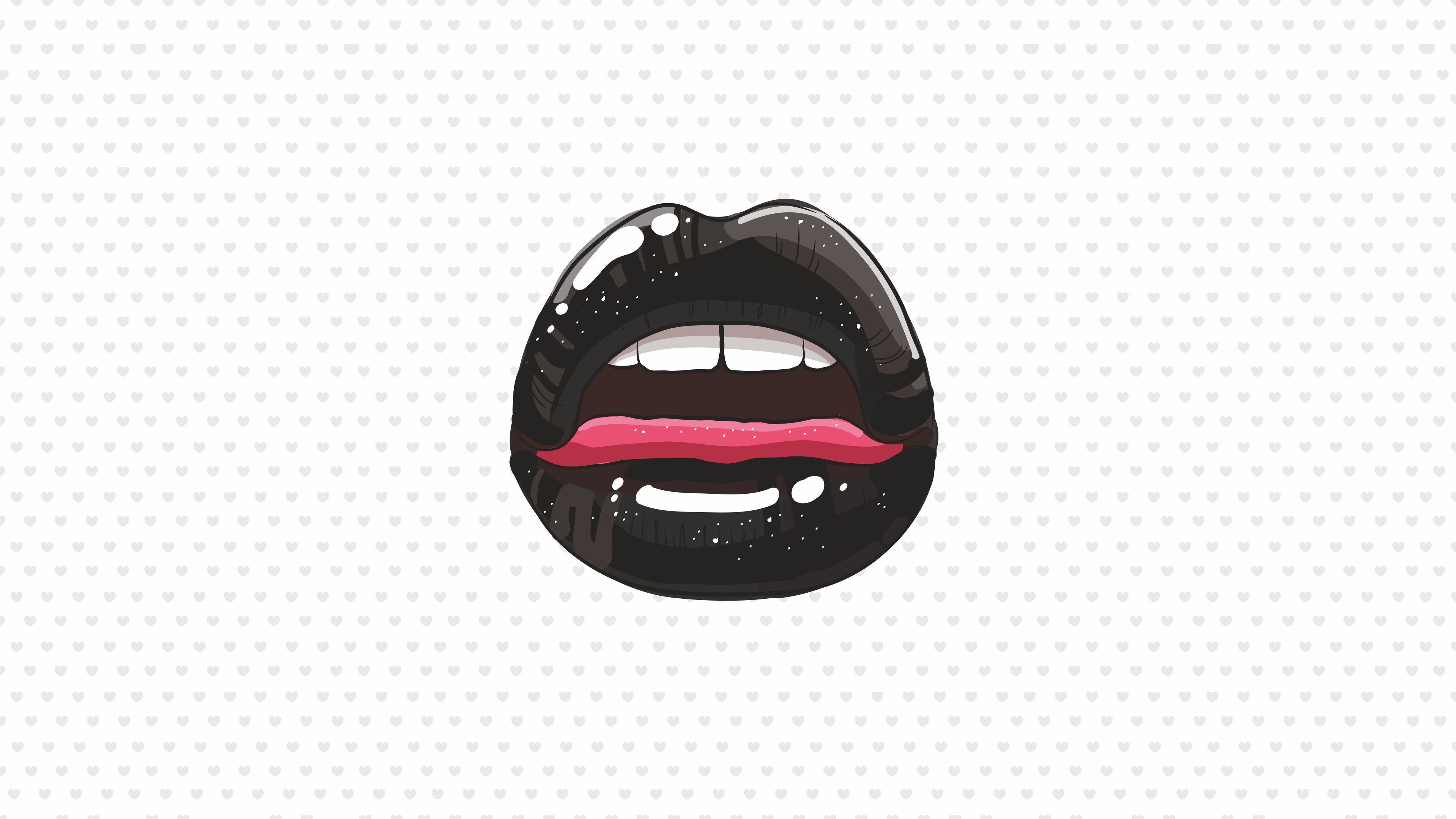 Tounge Lips Minimalist 4k - Bicycle Helmet - HD Wallpaper 