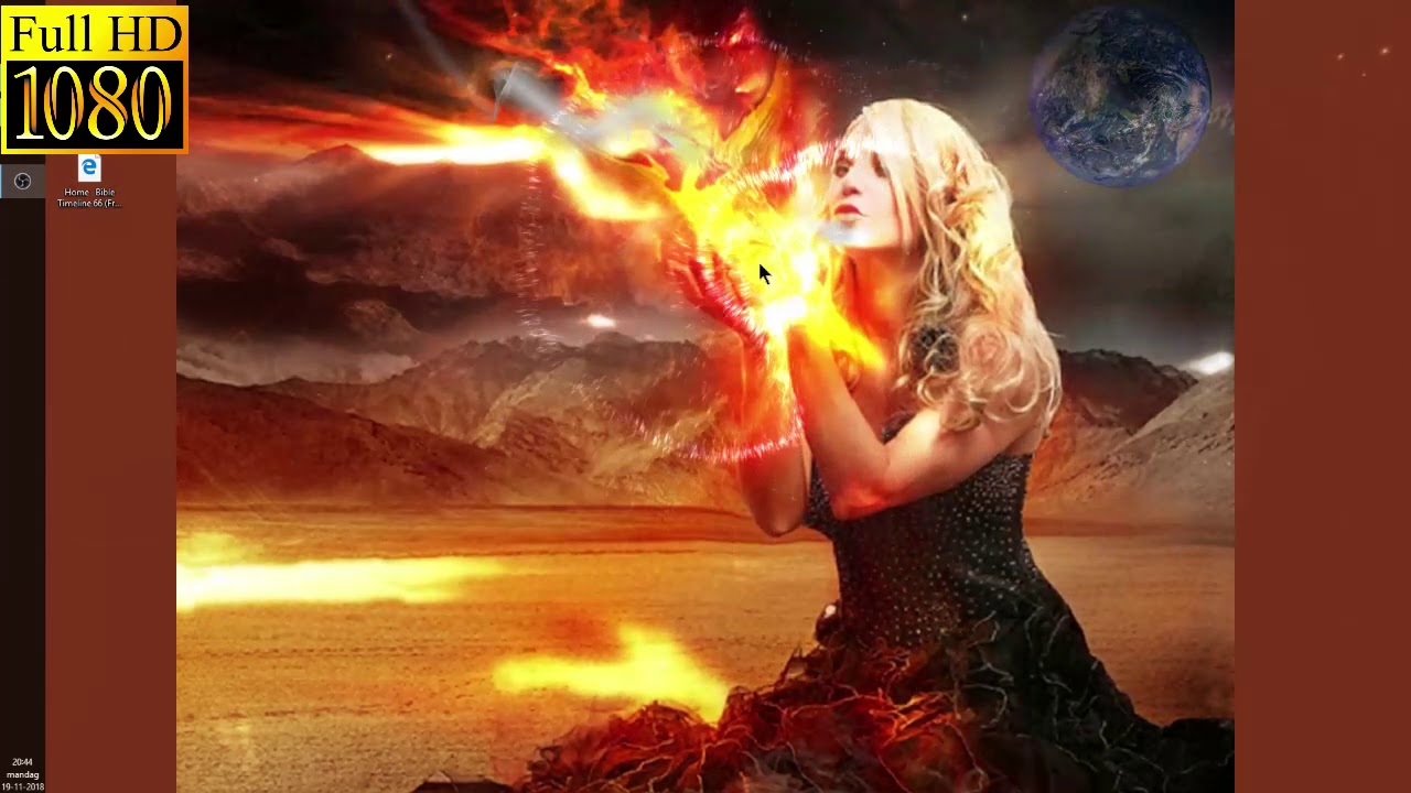 Woman With Fire Red And Orange Hair - HD Wallpaper 