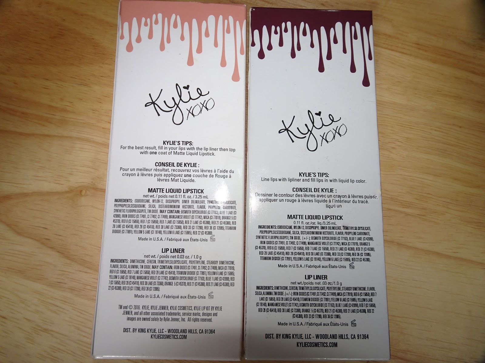 Kylie Lip Kit Back Of Box - HD Wallpaper 