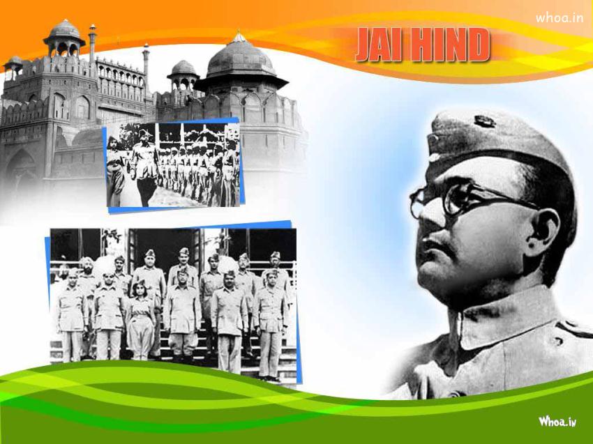 Subhash Chandra Bose Wallpaper With Red Fort - Red Fort - HD Wallpaper 