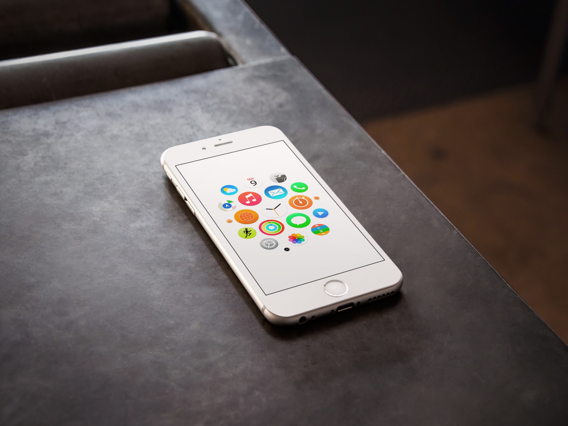 Iphone On Desktop - HD Wallpaper 