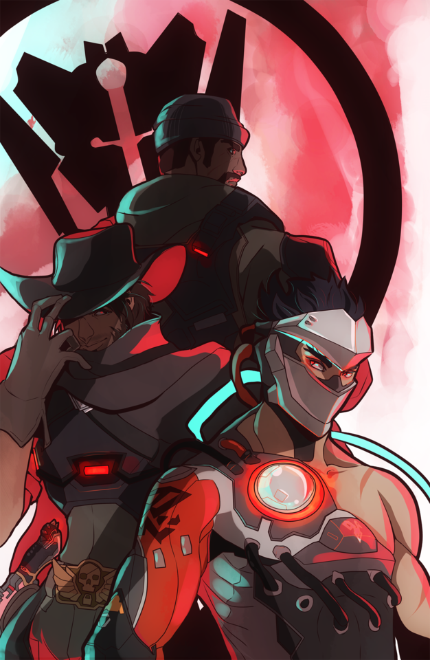 Blackwatch Genji And Mccree - HD Wallpaper 