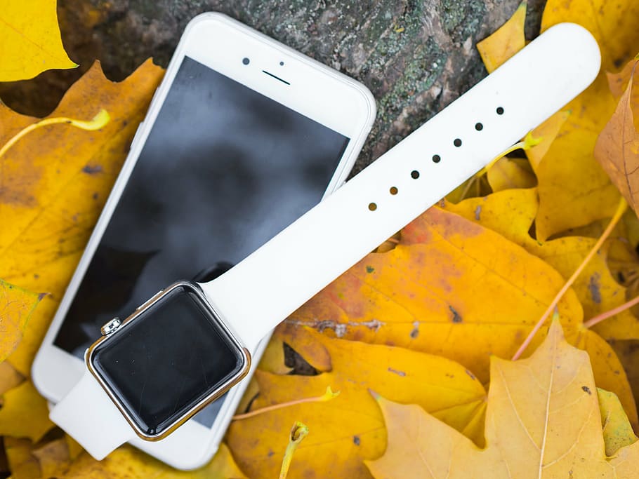 Iphone, Iwatch, Smartphone, Smartwatch, Screen, White, - 6 Plus Iphone 6 Con Reloj - HD Wallpaper 