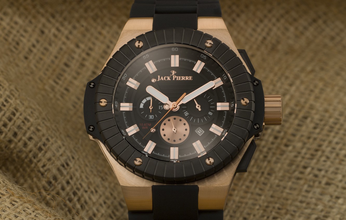 Photo Wallpaper Black, Watch, Fabric, Jack Pierre, - Analog Watch - HD Wallpaper 