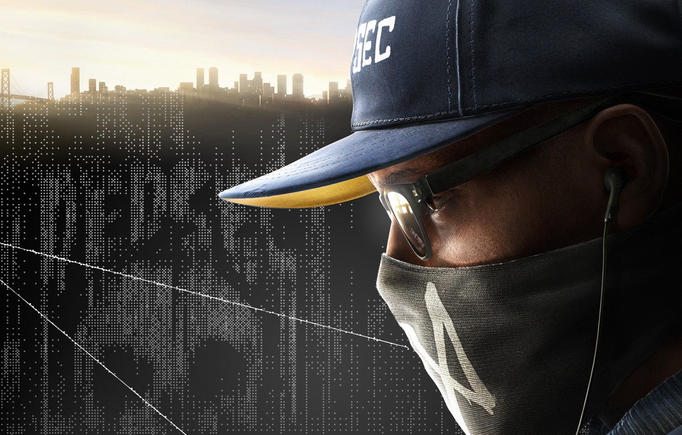 Photo Wallpaper The Sky, The City, Home, Mask, Glasses, - Watch Dogs 2 Wallpaper  4k For Android - 1332x850 Wallpaper 