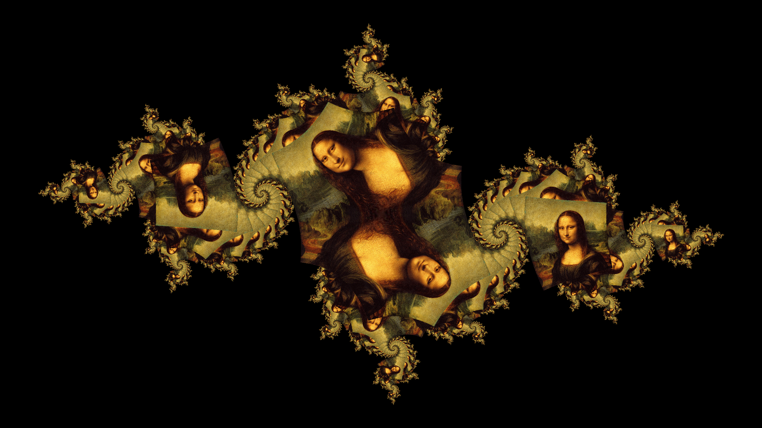 Mona Lisa Fractal - Leonardo Da Vinci Mona Lisa Art Print Poster - HD Wallpaper 