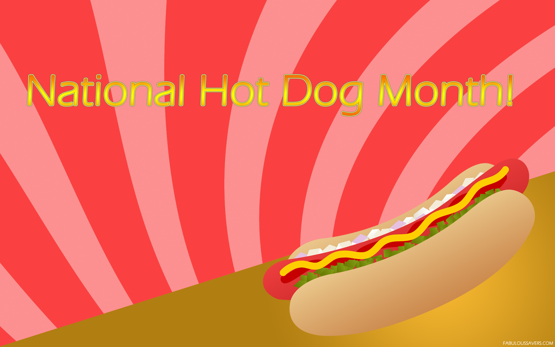 Free National Hot Dog Month, Computer Desktop Wallpapers, - Graphic Design - HD Wallpaper 