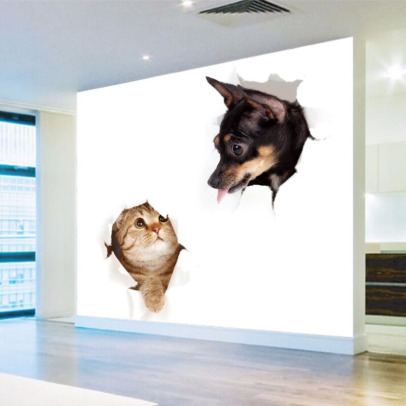 Living Room Wallpaper Dog - HD Wallpaper 