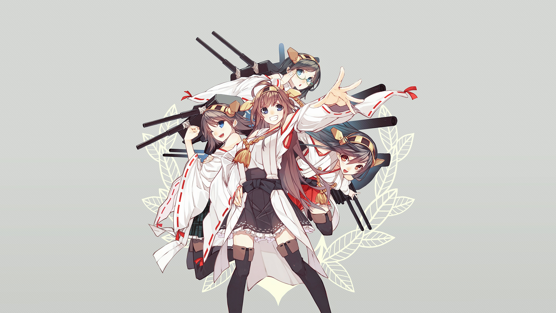 Kancolle Kongou Sisters Pose - HD Wallpaper 