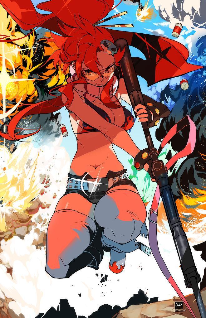 Kamina Simon Yoko Littner Nia Teppelin Anime Fictional - Yoko Gurren Lagann Fanart - HD Wallpaper 