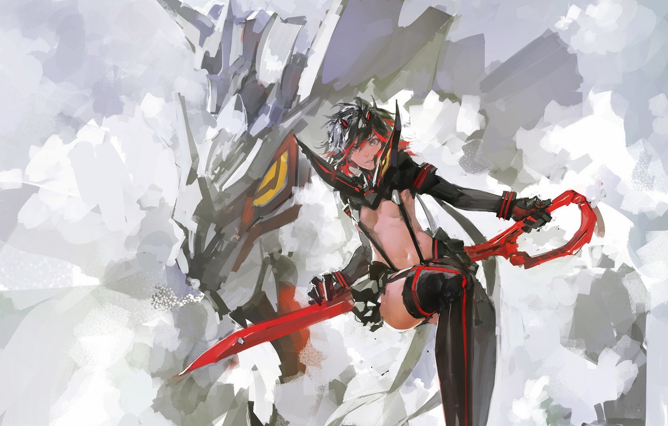 Photo Wallpaper Art, Painting, Ryuko Mata, Kill La - Kill La Kill Wallpaper Full Hd - HD Wallpaper 
