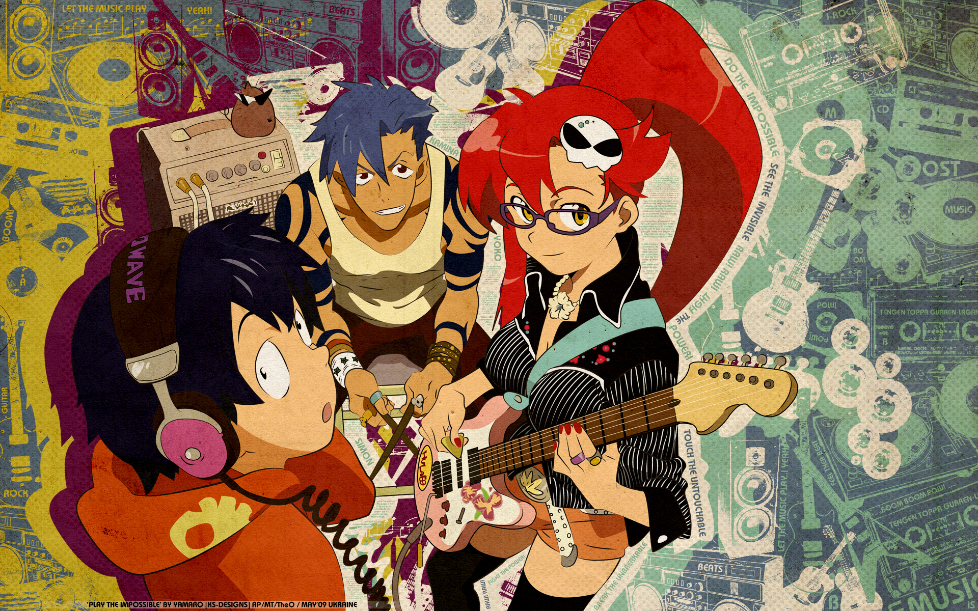 Tengen Toppa Gurren-lagann, Kamina, Simon, Yoko Littner, - Tengen Toppa No Gurren Lagann - HD Wallpaper 