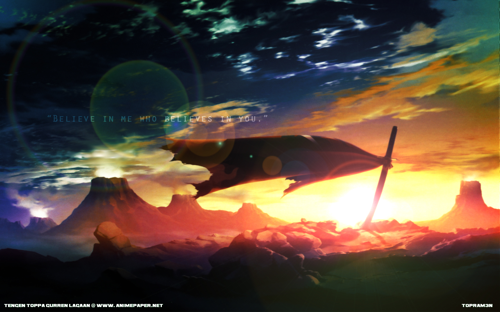 1213559860103 Gurren Lagann Kamina Grave 1680x1050 Wallpaper