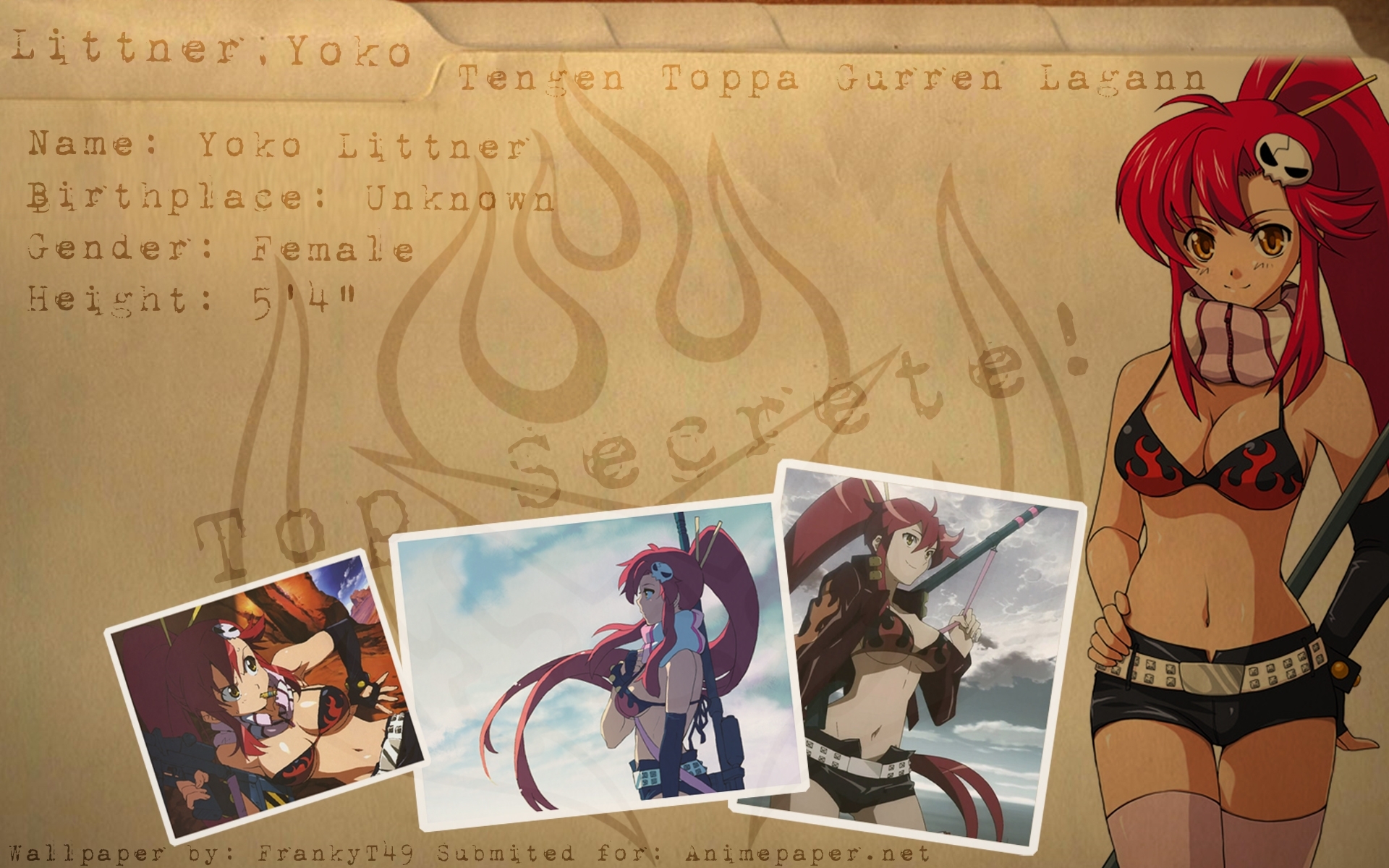 Redheads Tengen Toppa Gurren Lagann Yoko Littner Anime - Anime - HD Wallpaper 