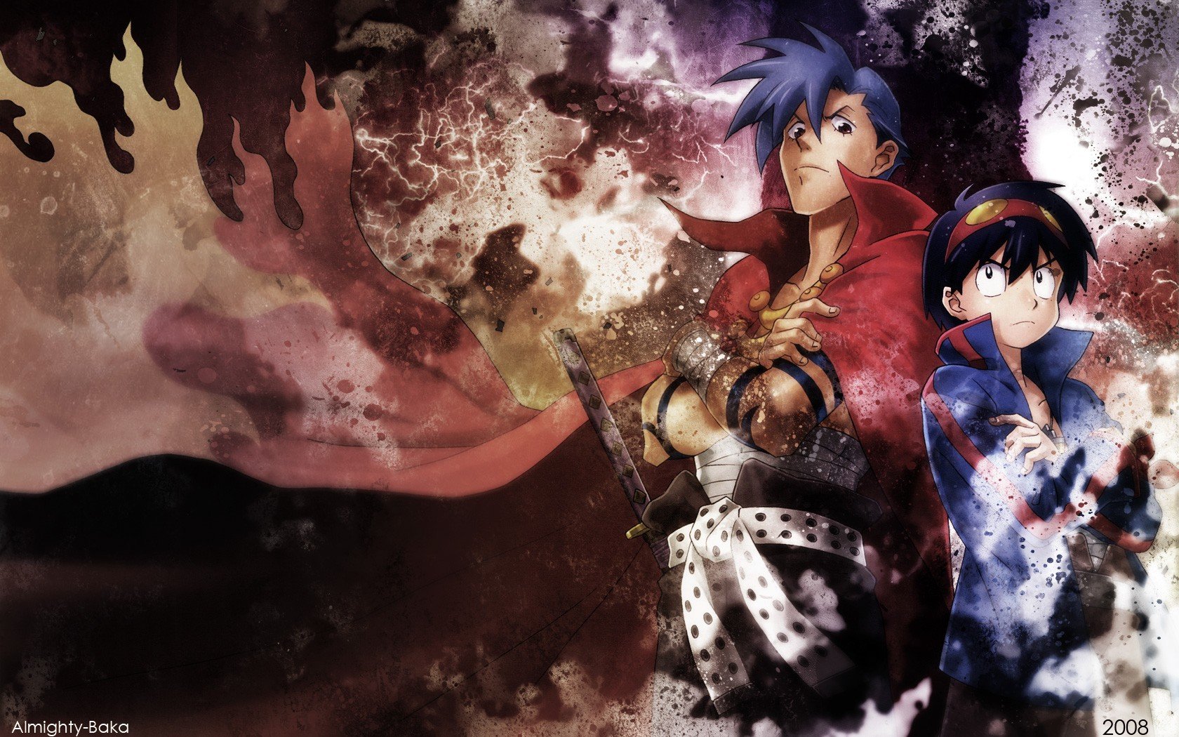 Tengen Toppa Gurren Lagann Kamina And Simon - HD Wallpaper 