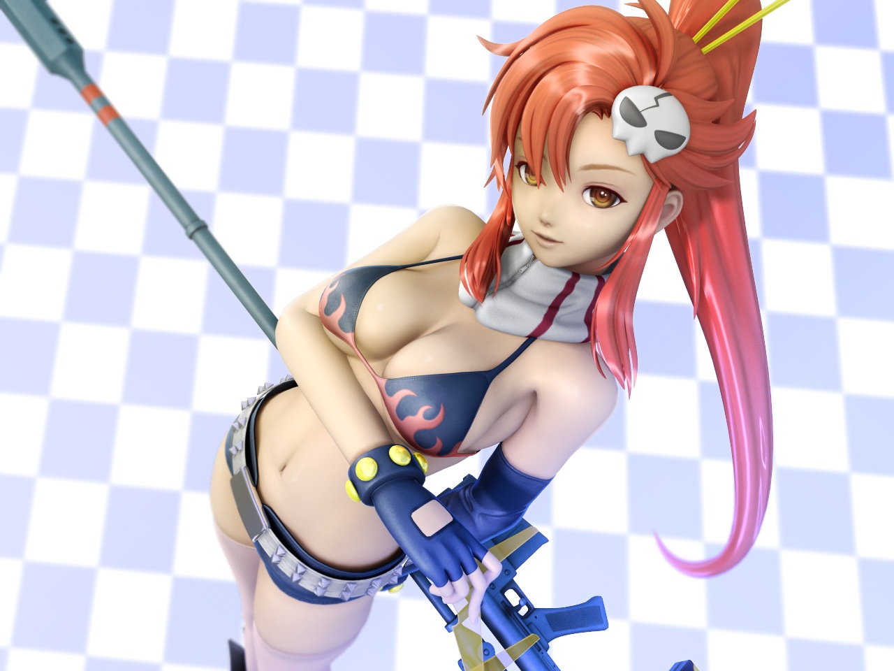 Bikini Top Cg Cleavage Gun Kanzeon Tengen Toppa Gurren - Yoko 3d Hd - HD Wallpaper 