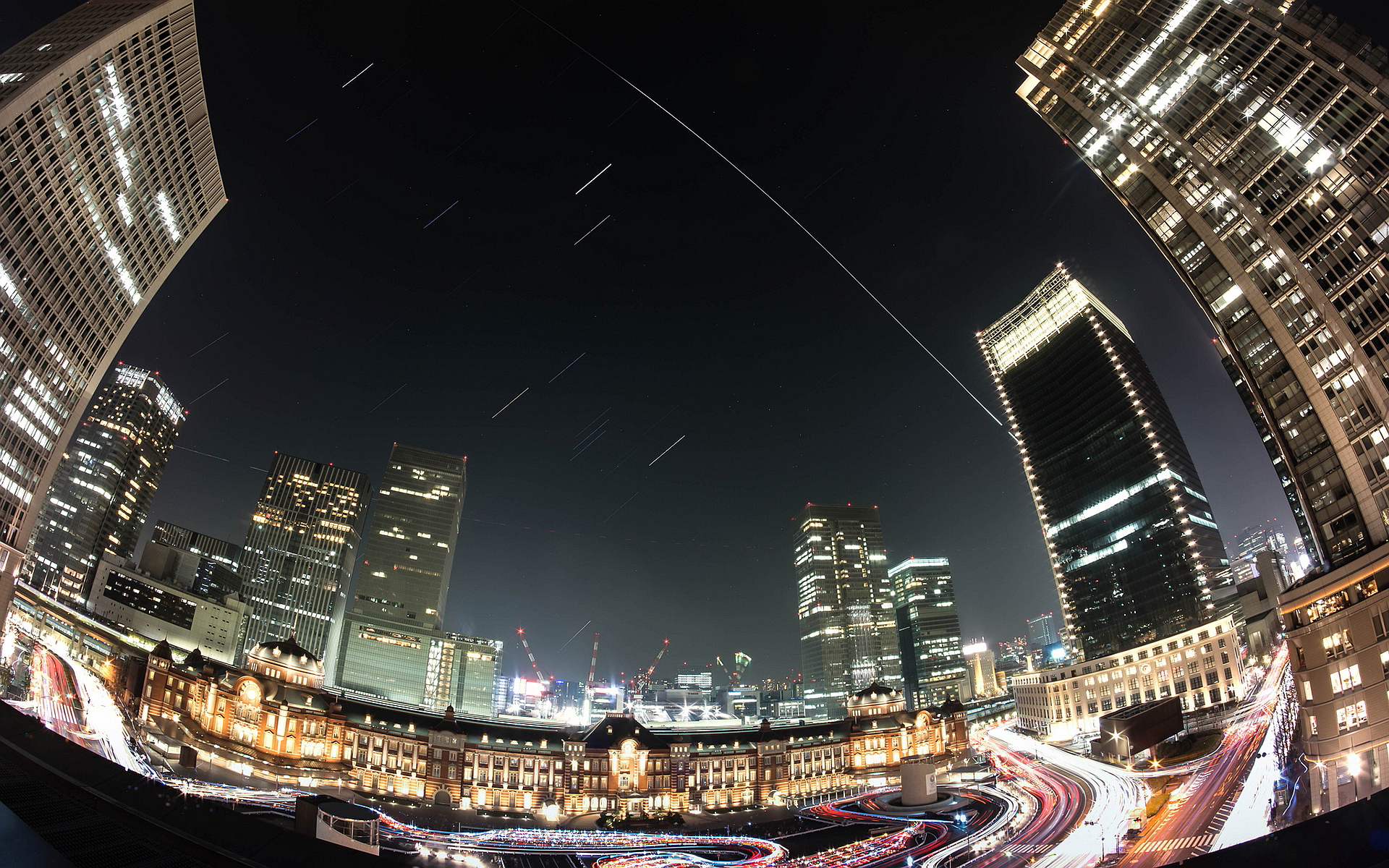 City Fisheye Timeline View - HD Wallpaper 