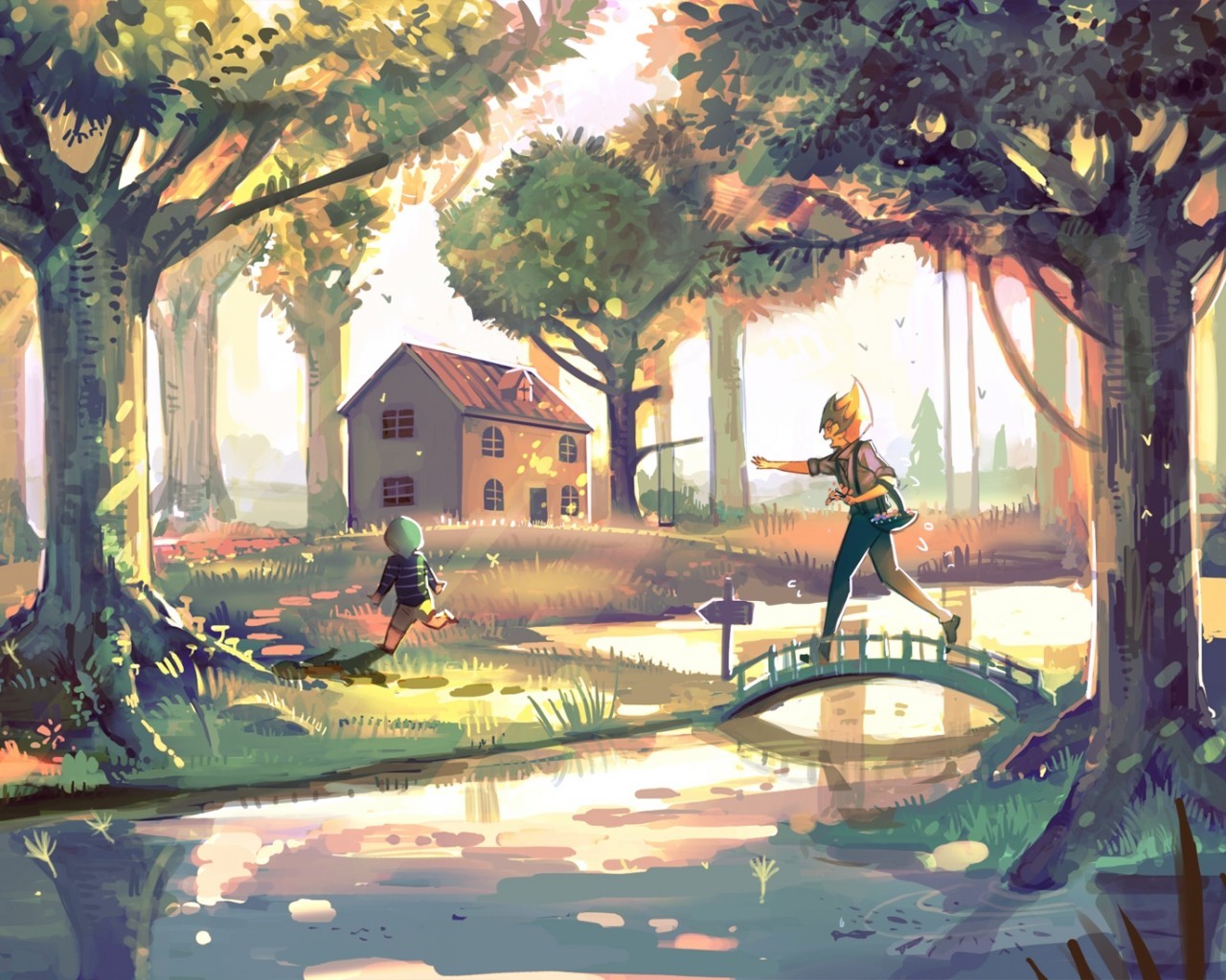 Yu Gi Oh Zexal, Kaito, Tenjou Haruto, River, Nature - Yugioh Zexal Kaito And Haruto - HD Wallpaper 