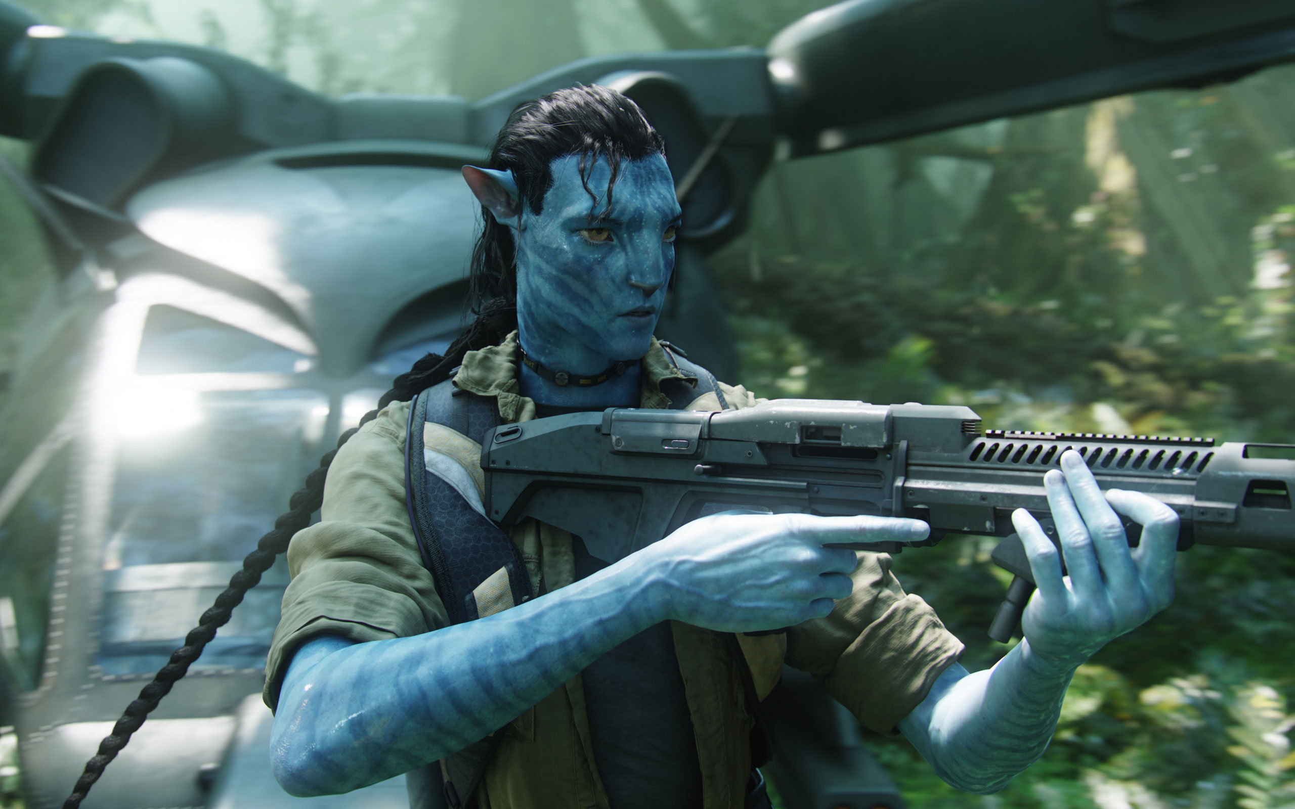 Jake With Gun In Avatar - James Cameron Avatar Jake - HD Wallpaper 