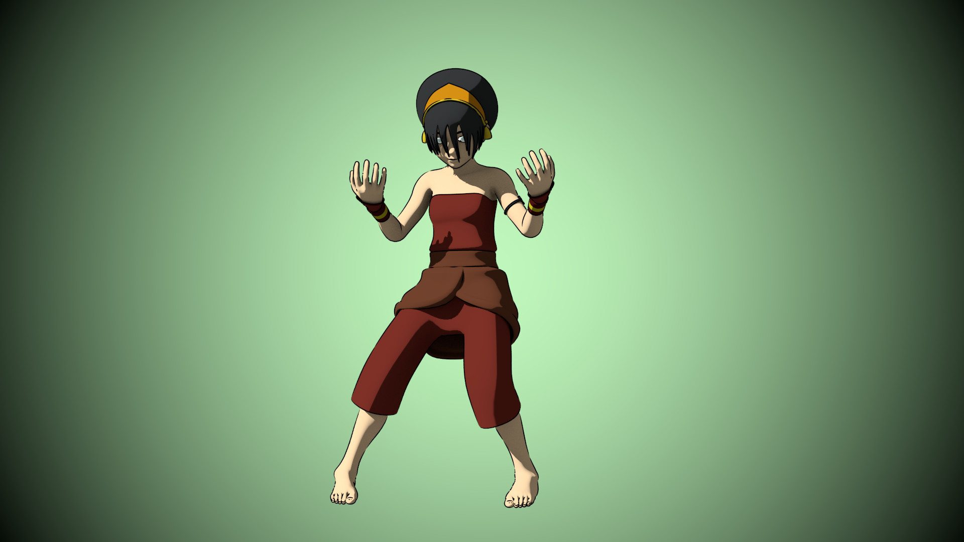 Toph Beifong 3d Model - HD Wallpaper 