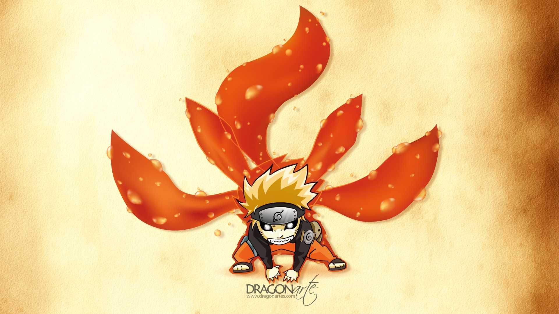 Wallpaper - Chibi Naruto Nine Tails Form - HD Wallpaper 