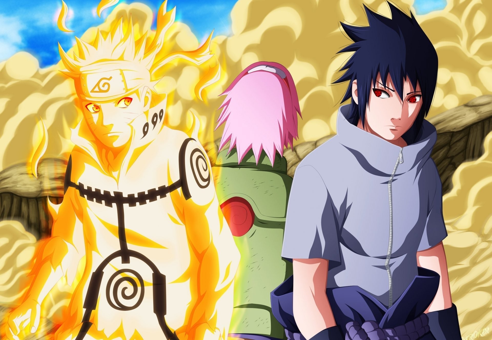 Photo Wallpaper Game, Sasuke, Naruto, Sakura, Anime, - Naruto And Sasuke Great Ninja War - HD Wallpaper 